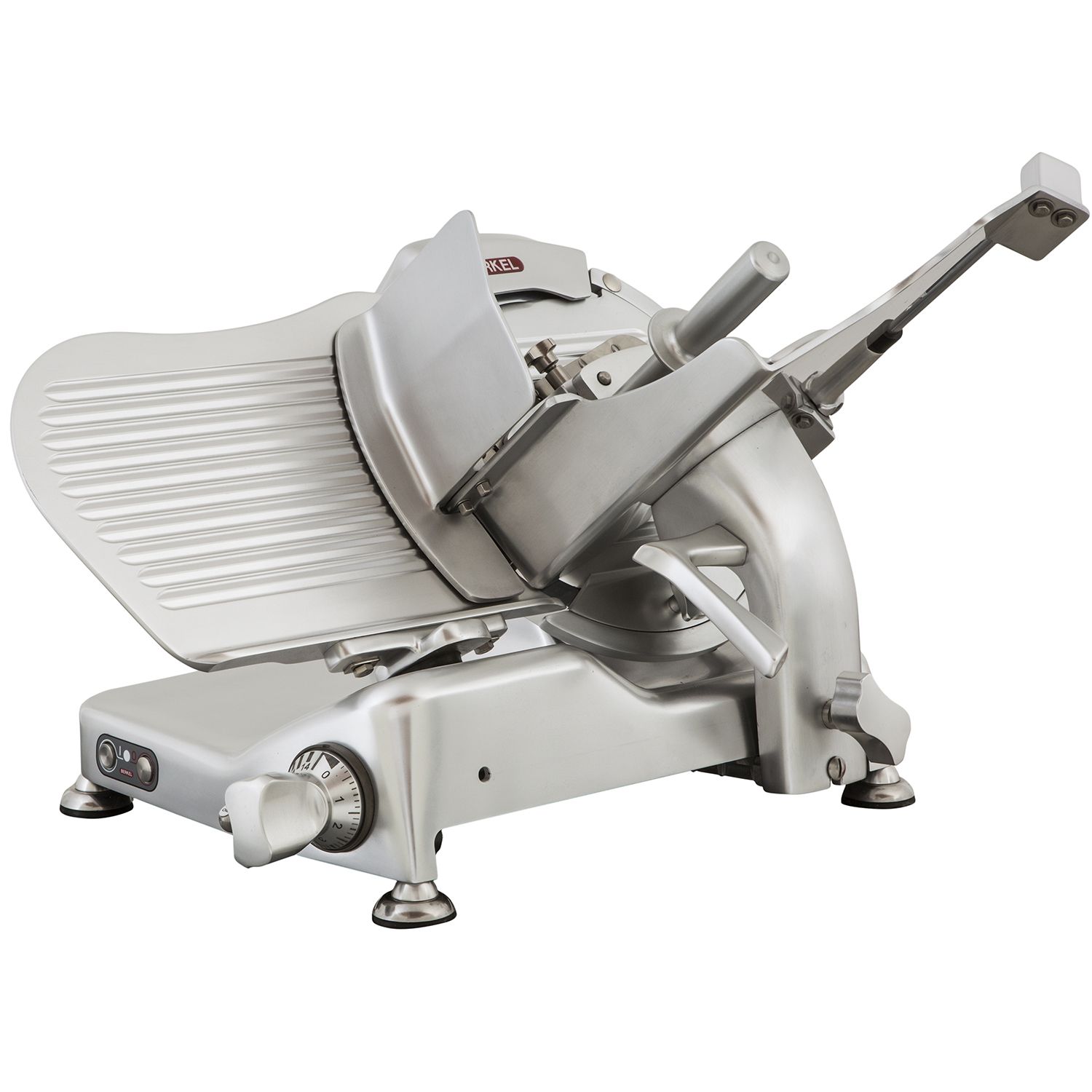 Berkel Suprema PEG 350 AUTO – vollautomatische Gravity-Aufschnittmaschine mit digitalem Bedienpanel