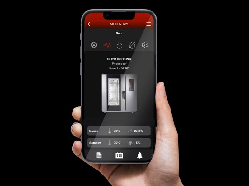Balance WiFi-Steuerung App auf Tablet für mobile Kontrolle von Küchengeräten