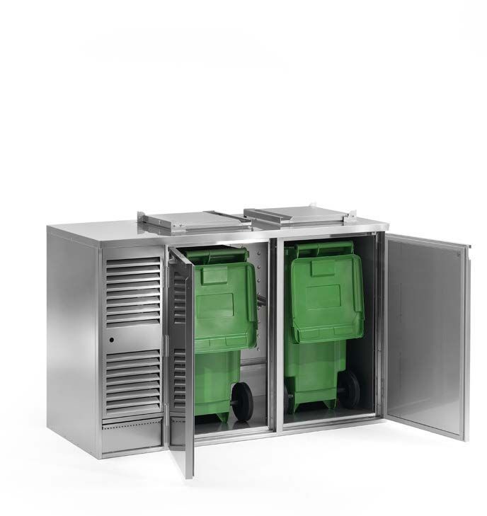 Gastronomie-Konfiskatkühler mit gekühlten Mülltonnen zur hygienischen Entsorgung