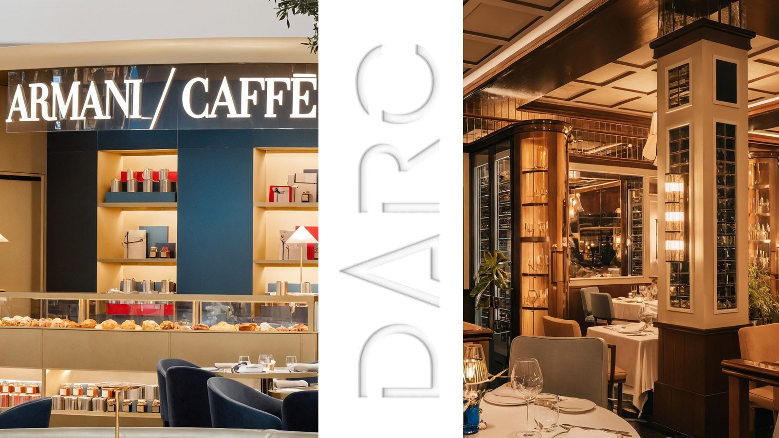 Luxuriöse Restaurant- und Hotelumgebung mit hochwertigen DARC Wein- und Präsentationsvitrinen