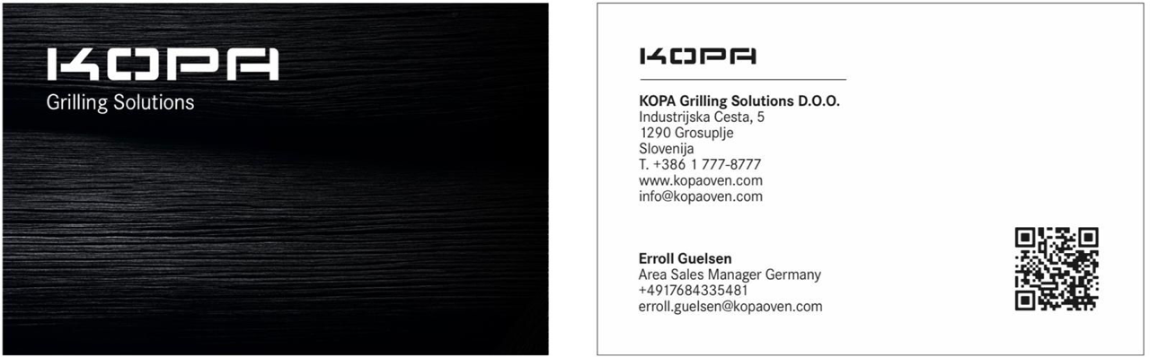 KOPA Visitenkarte von Erroll Guelsen 